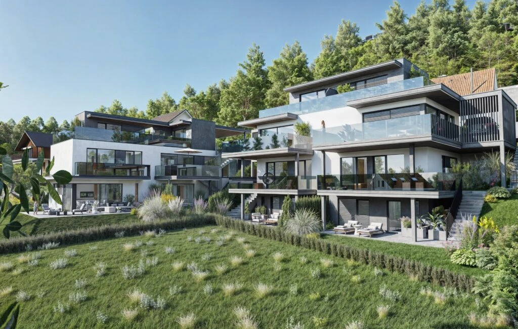 3D-Visualisierung Wohnanlage Kleinlützel — Schweizer Projekt