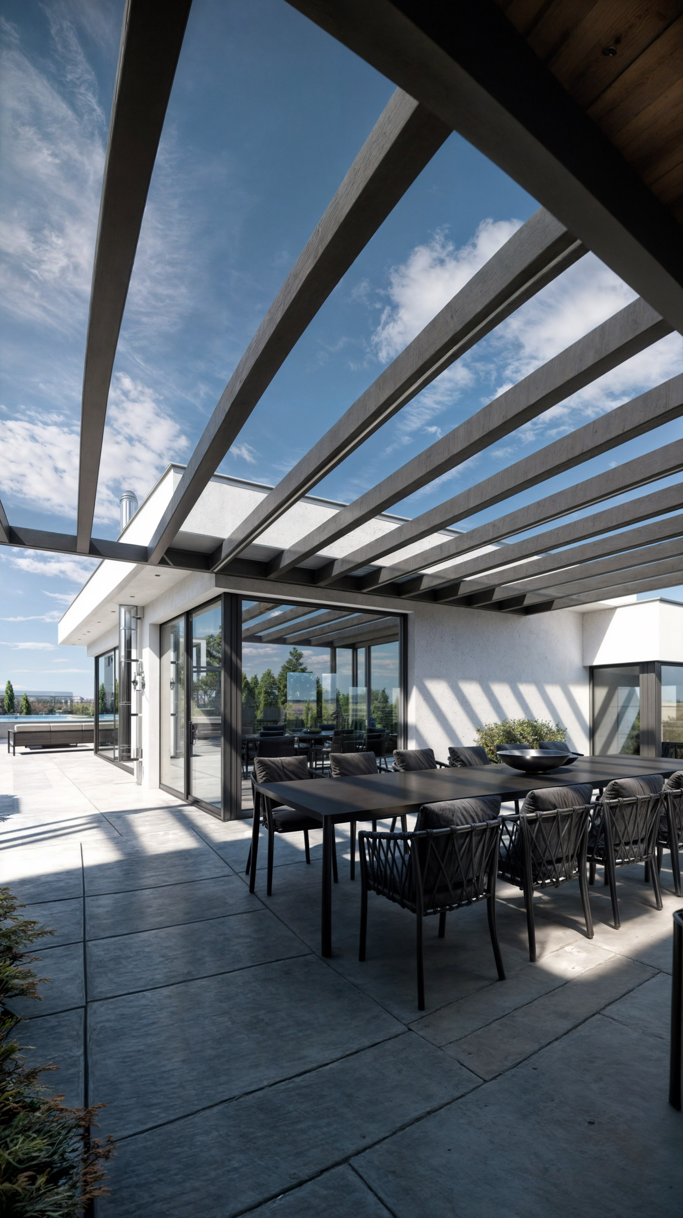 Moderne Villa in der Schweiz - fotorealistische 3D-Visualisierung
