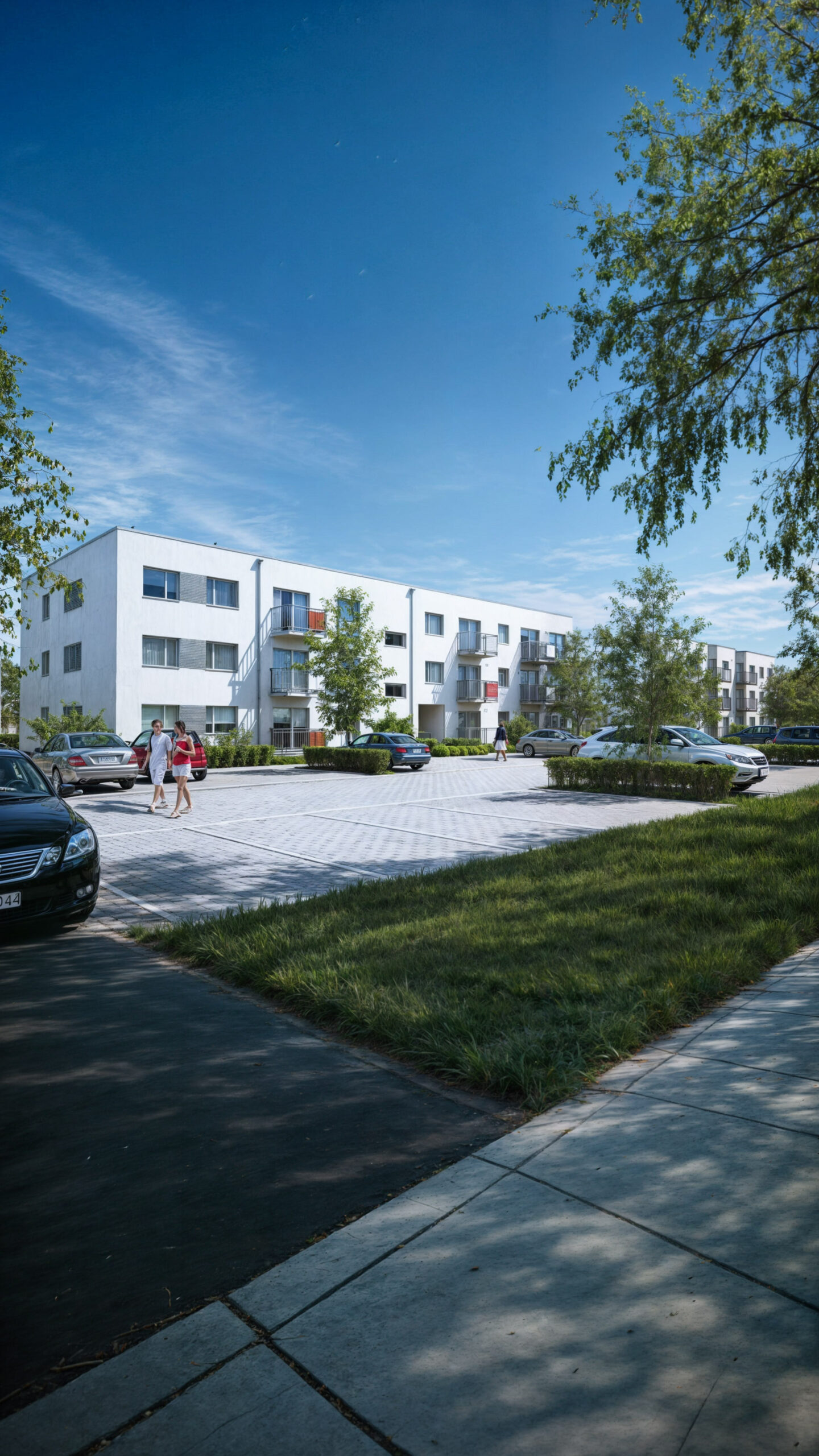 Wohnsiedlung mit Mehrfamilienhäusern