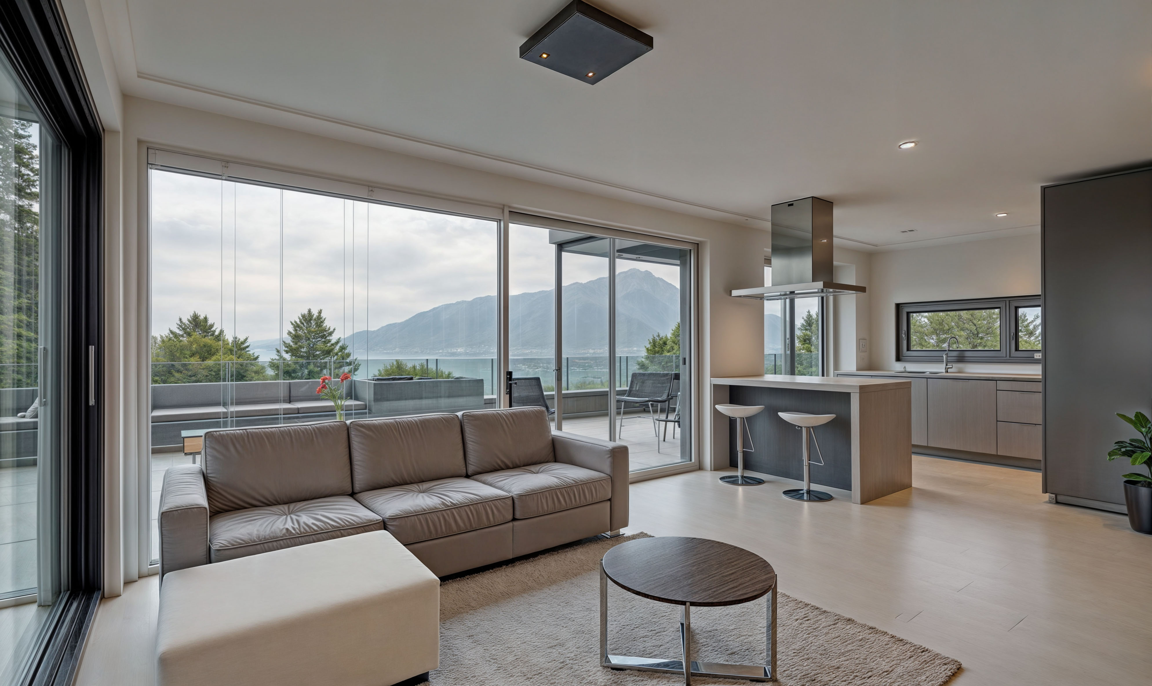 Möblierte Wohnung mit Terrassenblick und Tageslicht