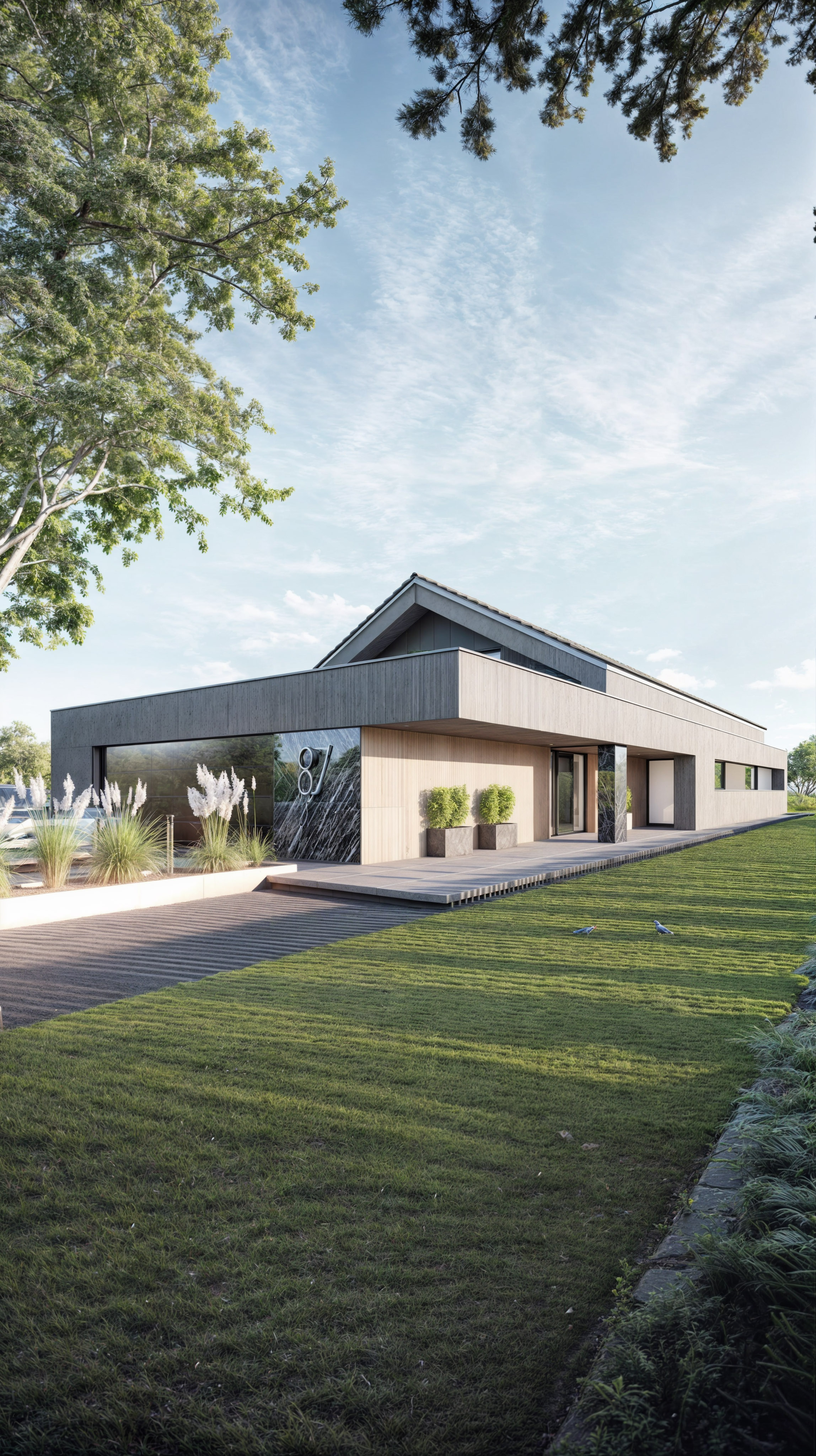 Haus Visualisierung Einfamilienhaus Beispiel - fotorealistische 3D-Ansicht