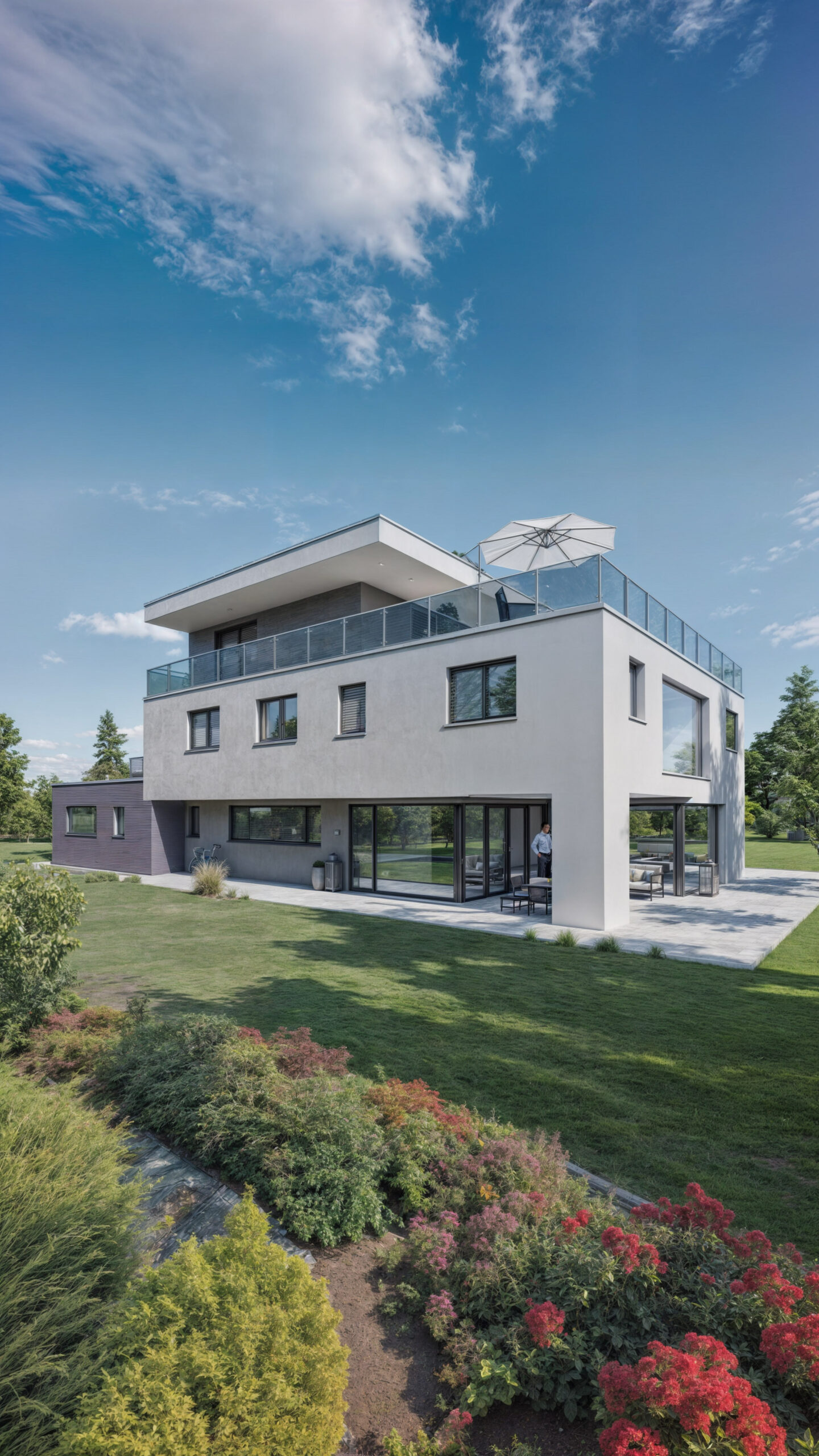 3D-Visualisierung – Farbkonzept für die Fassade eines Einfamilienhauses in Möhlin, Schweiz