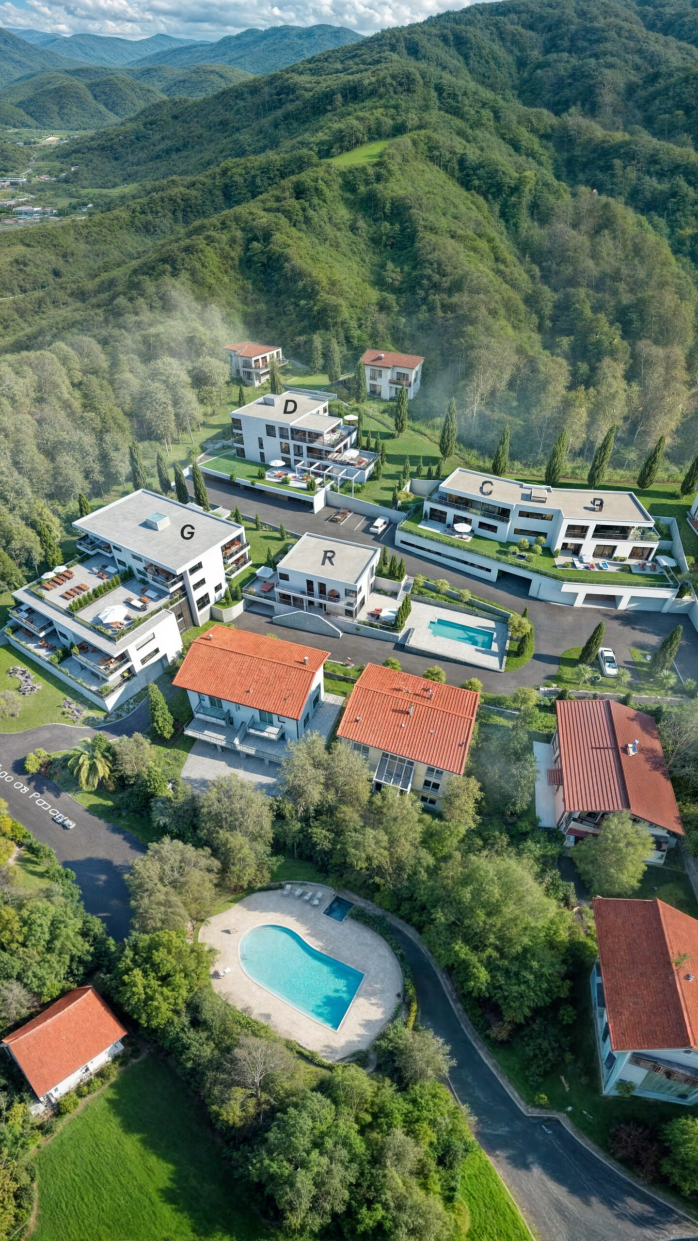 3D-Visualisierung – Wohnkomplex in Piazzogna, Schweiz