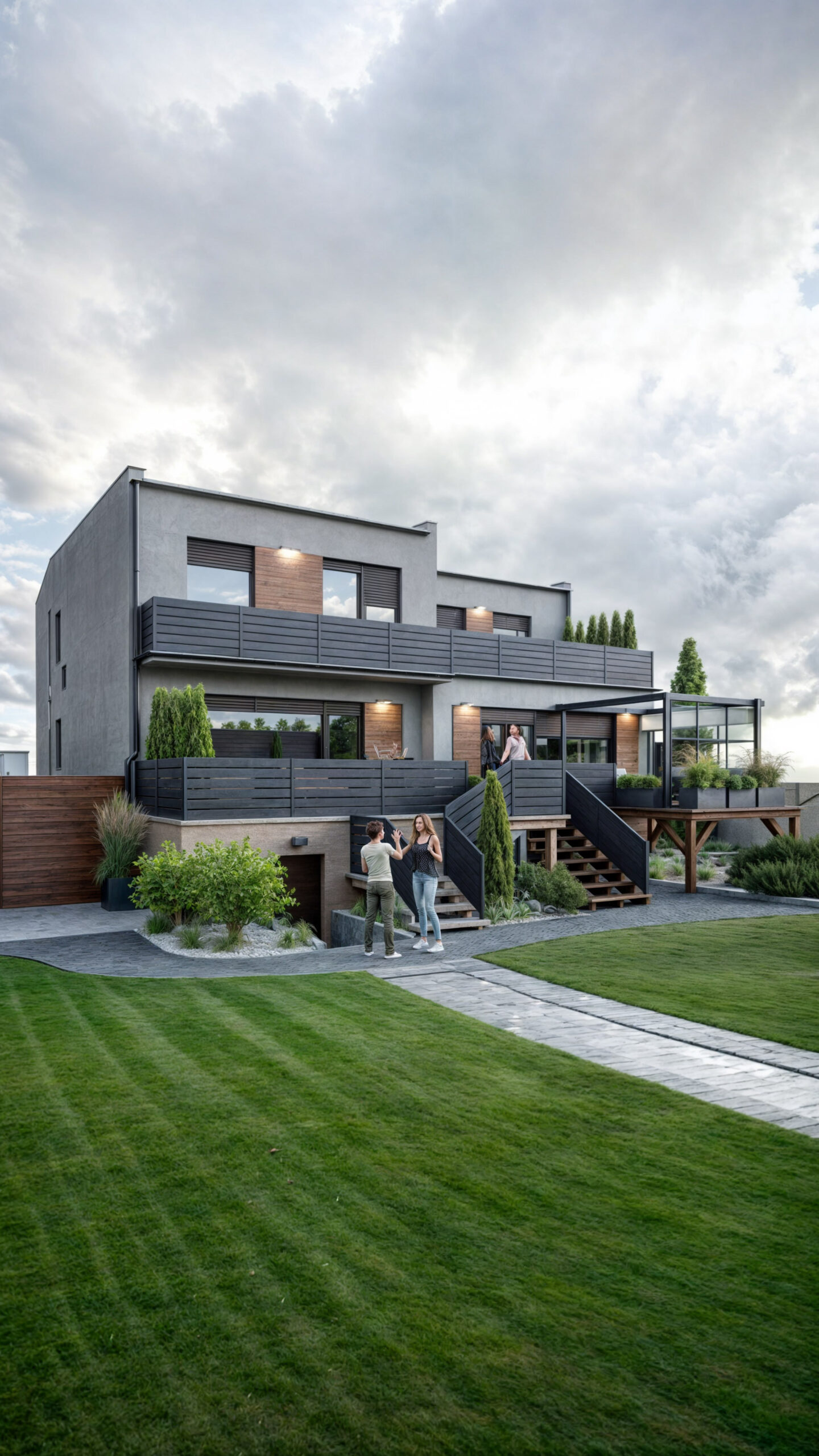 3D-Visualisierung – Neues Fassadenkonzept für ein Haus in Leszno, Polen