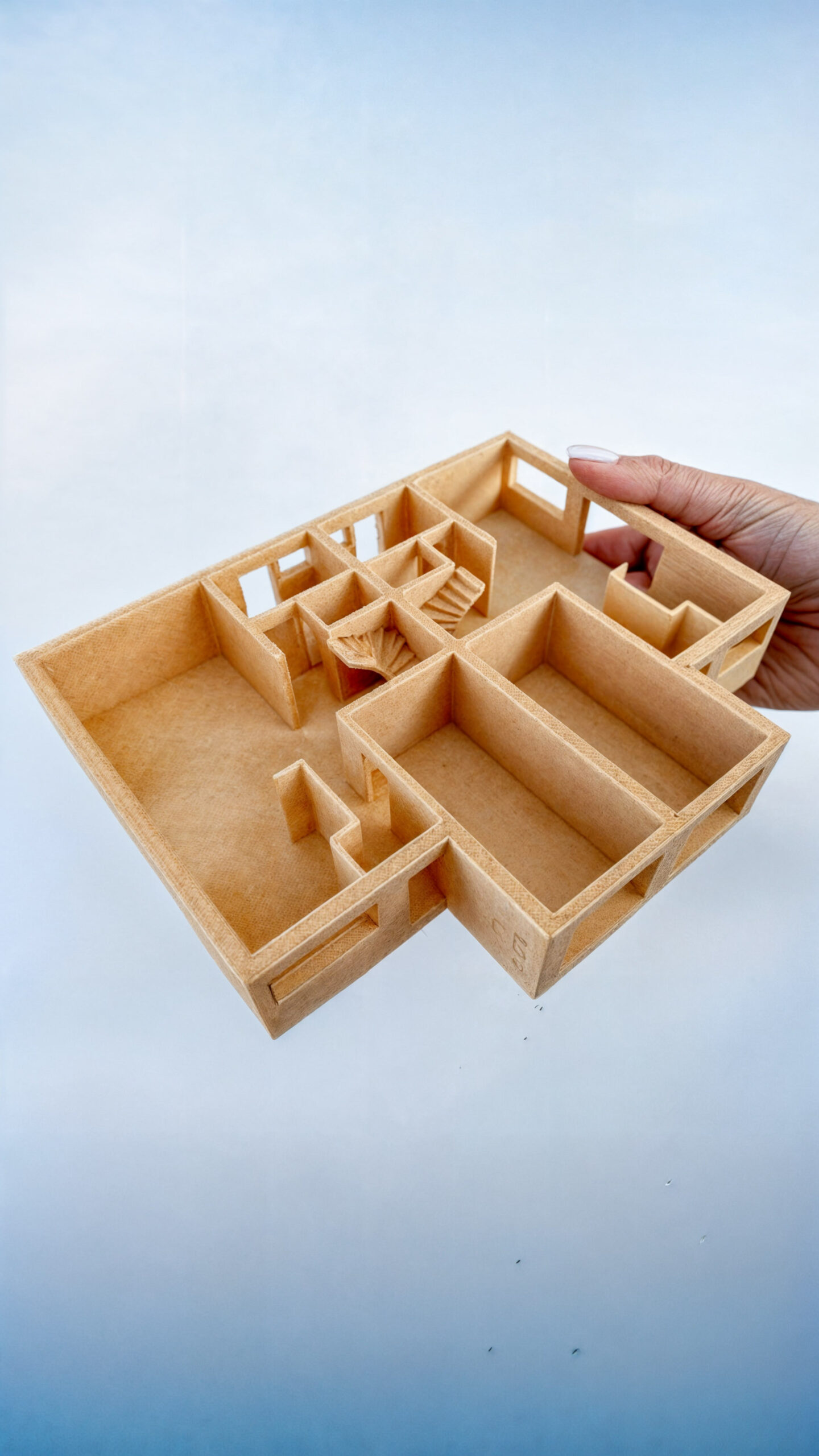 3D-Visualisierung – Graues Doppelhaus in Kłoda, Polen