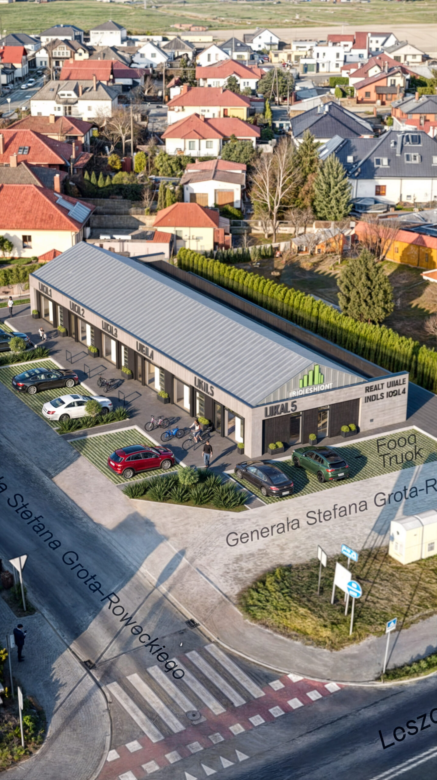 3D-Visualisierung – Dienstleistungspavillon in Święciechowa, Leszno