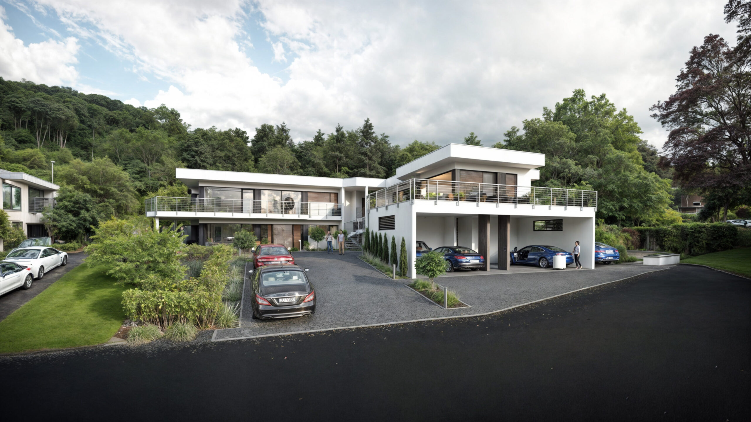 3D-Visualisierung – Zweigeschossiges Mehrfamilienhaus in Auenstein, Schweiz