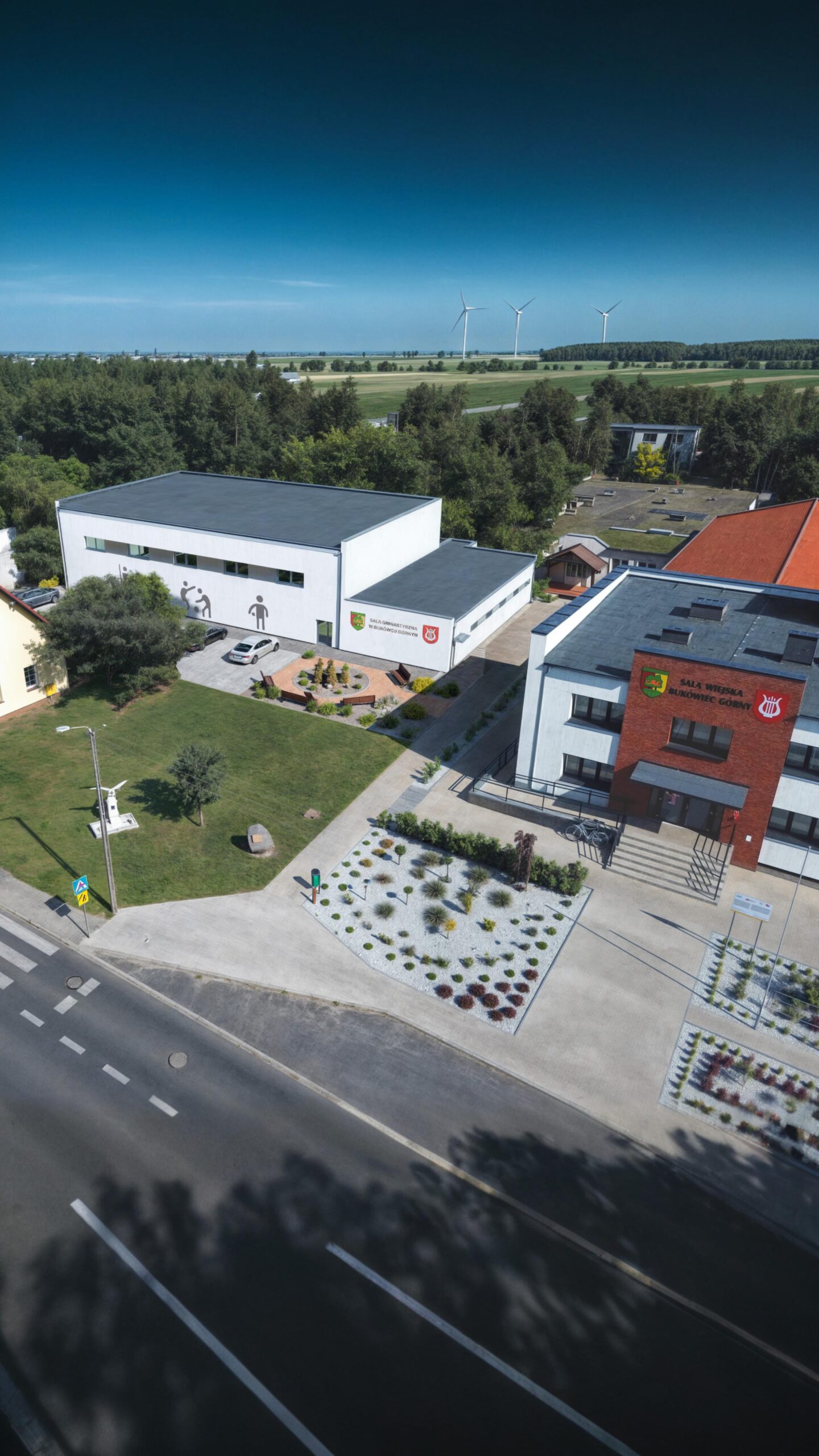 3D-Visualisierung – Sporthalle Bukówiec Górny, öffentliches Projekt