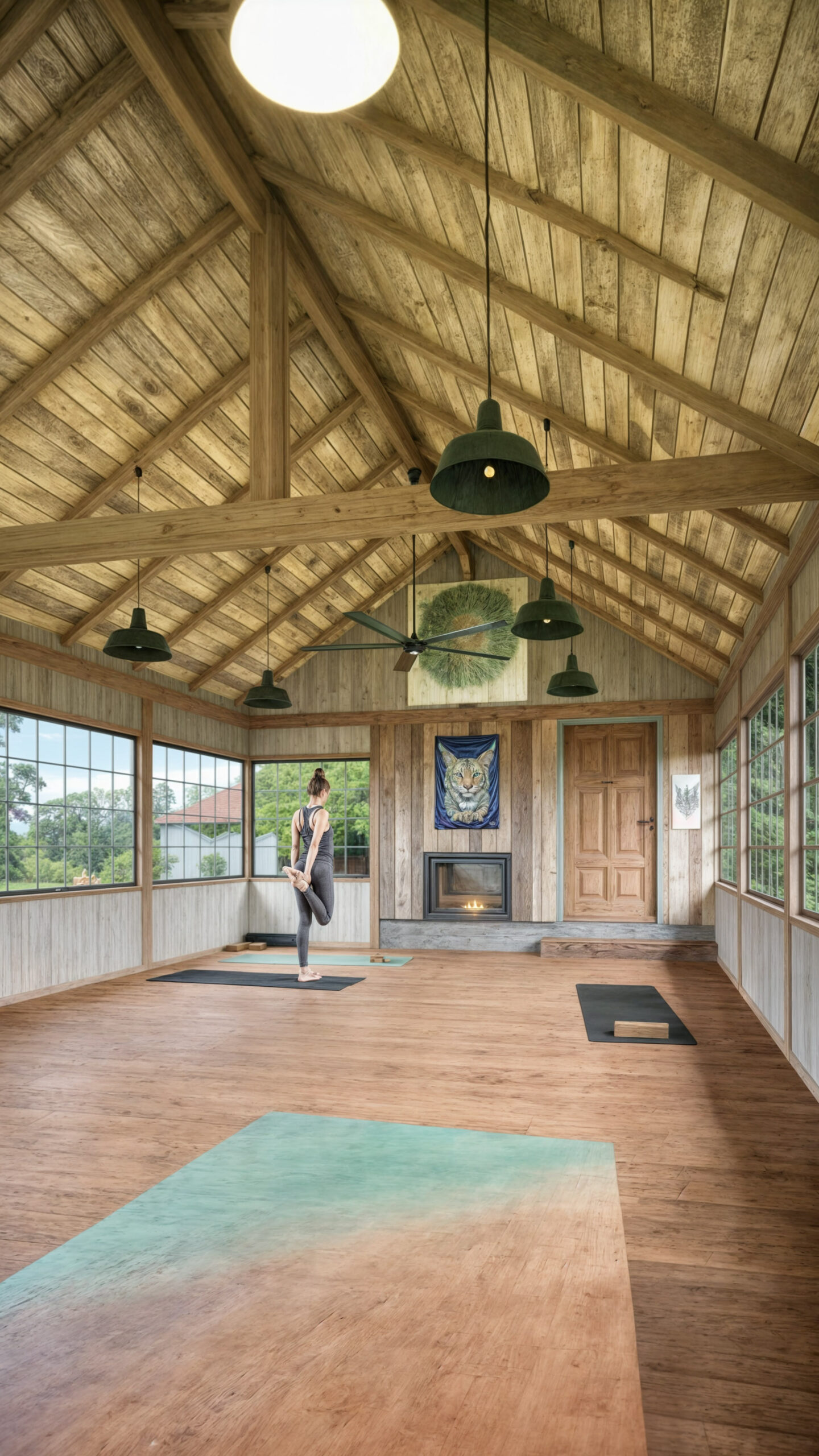 3D-Visualisierung – Yogaraum in Łagów, Polen