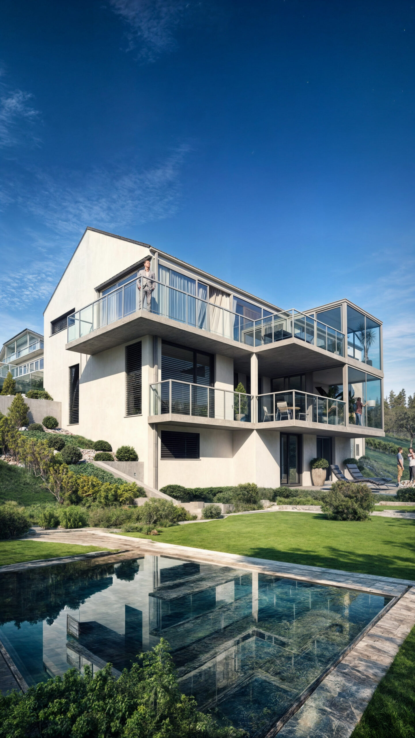 3D-Visualisierung – Hanghaus in Auenstein, Schweiz