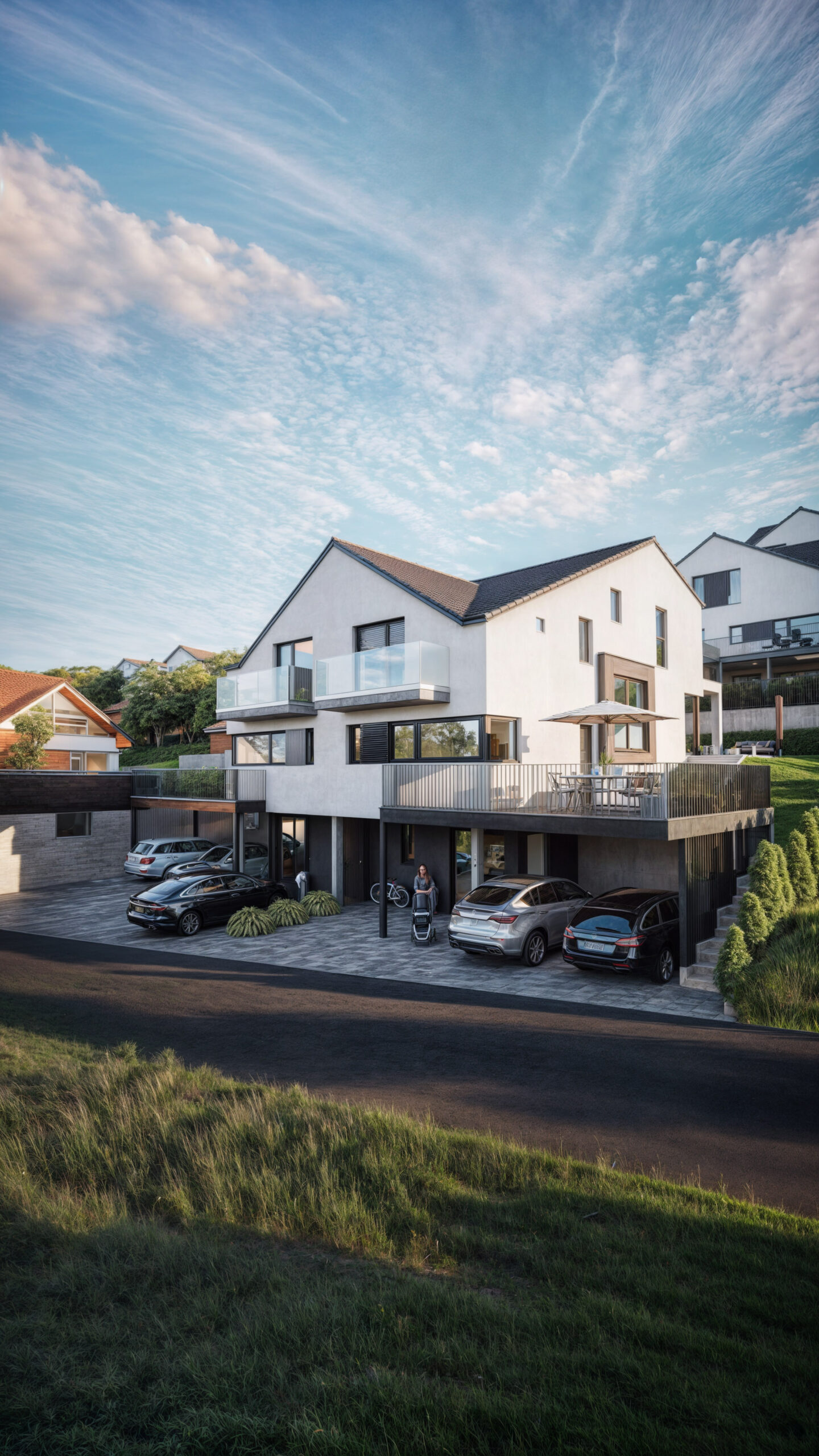 3D-Visualisierung – Einfamilienhäuser in Lampenberg, Schweiz