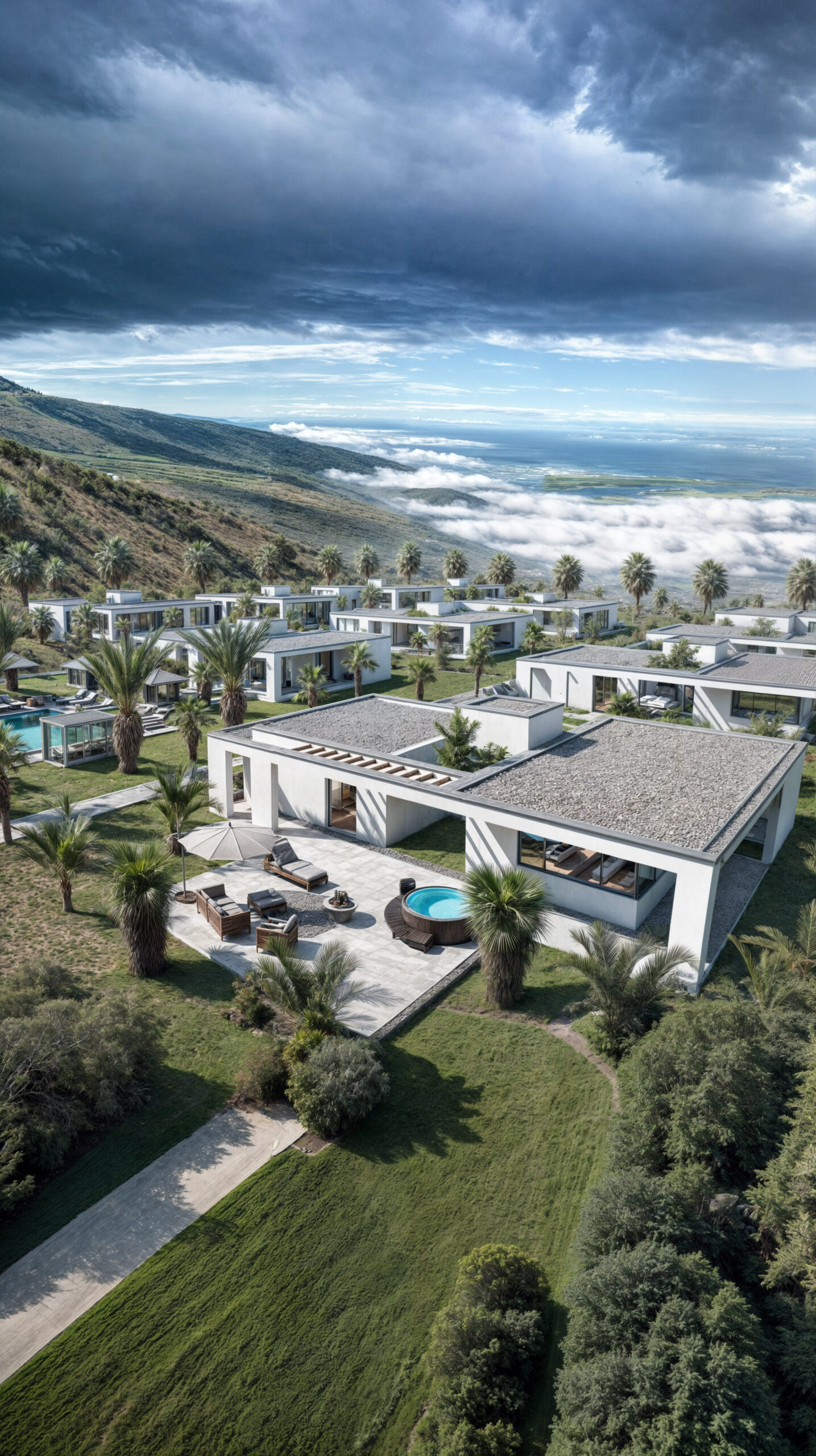3D-Visualisierung – Bungalow-Feriensiedlung auf Teneriffa, Spanien