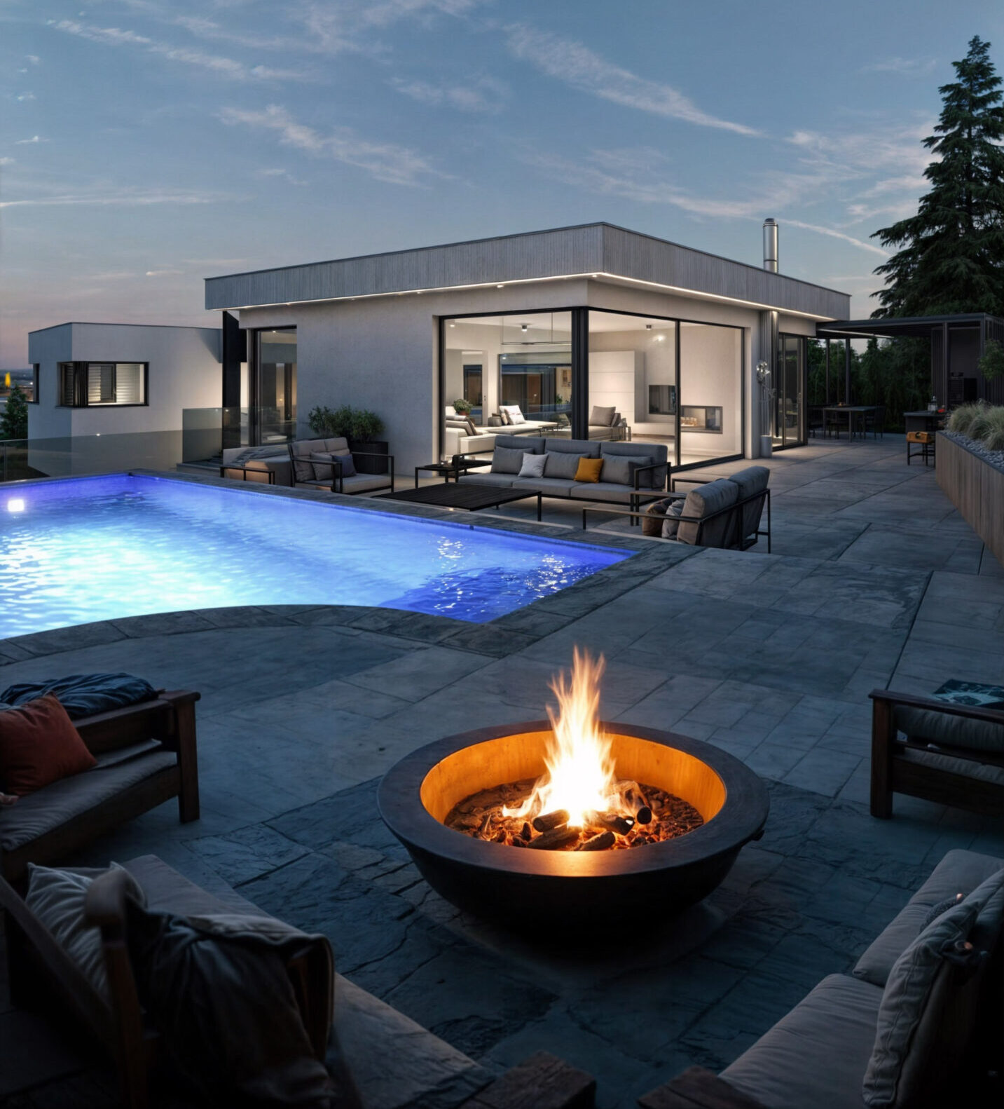 3D-Visualisierung – Moderne Villa in Zeihen, Schweiz