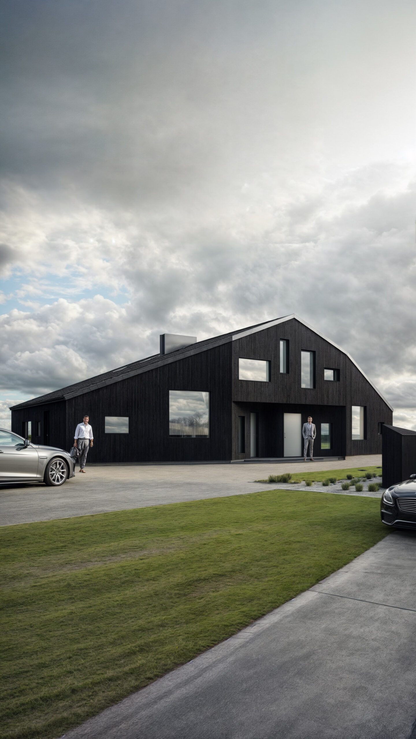 3D-Visualisierung – Black House Wilkowice, Leszno. Polen