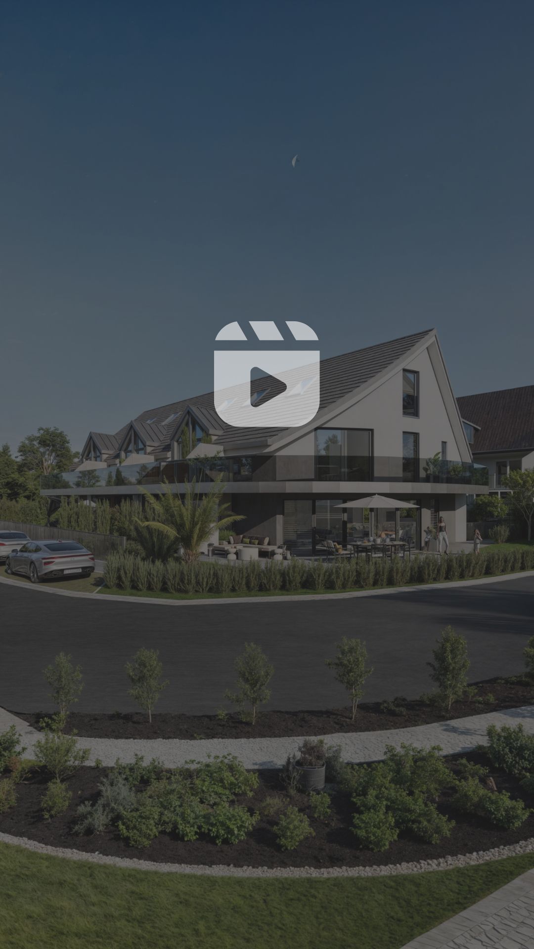 3D-Visualisierung – Reihenhäuser in Stadel, Schweiz