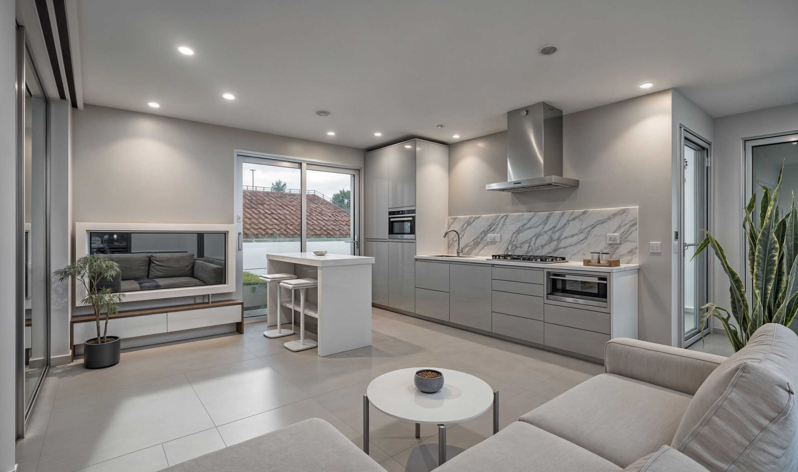 3D-Visualisierung – Modernes Mehrfamilienhaus in Menziken, Schweiz